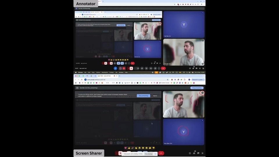 Google Meet Annotate demo video